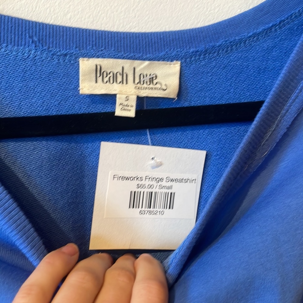 Peach Love California Blue Top Size Large - Picture 4 of 6
